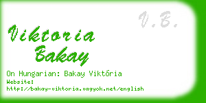 viktoria bakay business card